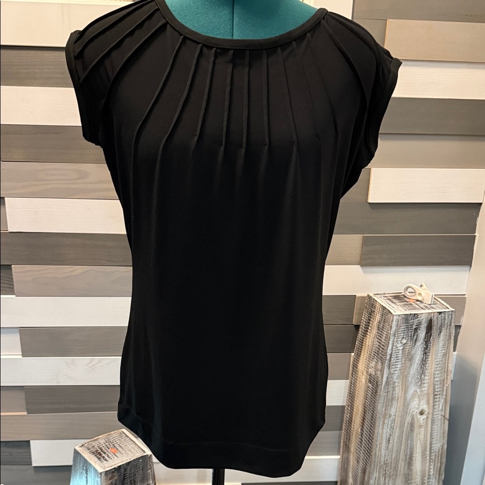 The Limited Black Pleated Blouse